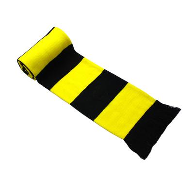 China Borussia Medium Classic Striped Fan Football Scarf for sale