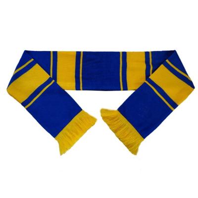 China Cheap knitted scarf F03 jacquard knitted double layers muffler sport club soccer football fan scarf for sale