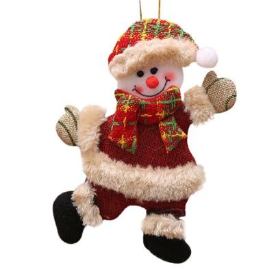 China Fabric Christmas Tree Ornaments Gift Santa Claus Snowman Reindeer Soft Plush Toy for sale