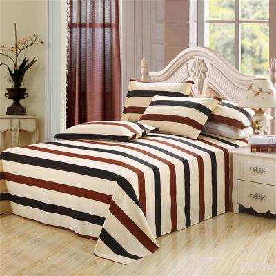 China New Fashion Adult Disposable 100% Cotton Stripe 3PCS Sheet Bedding Set for sale