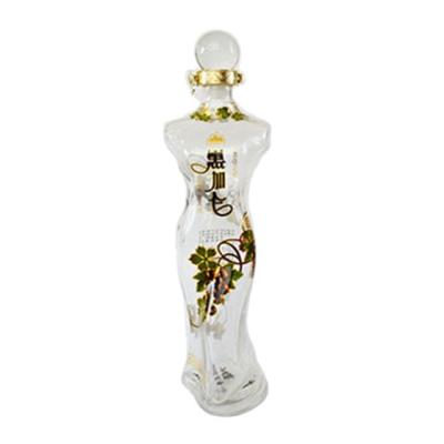 China Wine Women Body Shaped Liquor Glass Bottle 500ml for sale