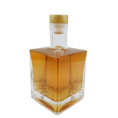 China Wine Glass Bottle Wholesaler 500ml Clear Spirit Glass Wine Bottle With Cap for sale