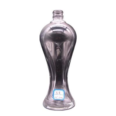 China Wholesale Customized Unique Beverage Shape 500ml Whiskey Glass Wine Bottle For Liquor for sale