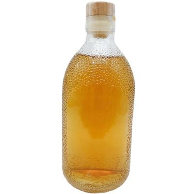 China 500ml Wine Brandy Glass Empty Clear Bottle With Lid Glass Bottle Wholesaler for sale