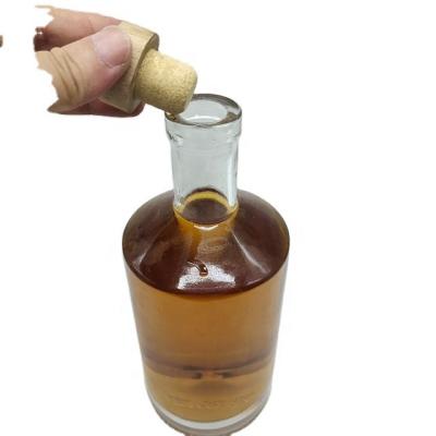 China Empty Clear Square Glass Beverage Brandy Bottles With Corks 500ml Glass Wine Bottle for sale