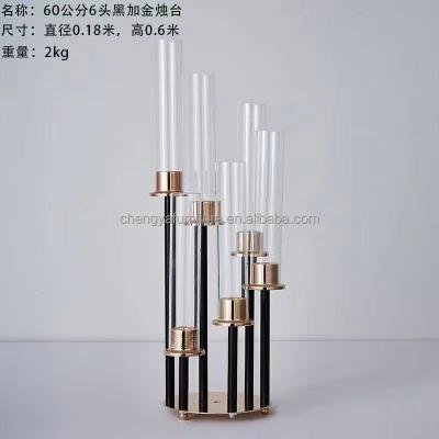 China Wholesale Morden Candlesticks Gold Metal Candle Holders for Wedding Centerpiece for sale