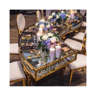 China Modern Design Rectangle Furniture Modern Wedding Banquet Dining Table for sale