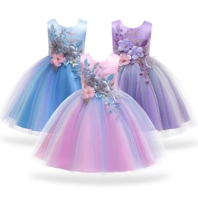 China Hot Selling 60 Days OEM ODM Children's Multi-Layer Girl's Sweet Office Birthday Dresses Cotton Girl's Princess Party Dresses Flower Girls' Dresses for sale