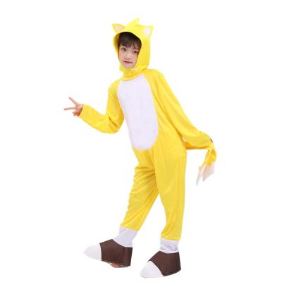 China Blue Sonic Costume Kids Hedgehog Sonic Jumpsuit Boy Girl Sonic Halloween Party Game Cozy Children Cosplay for sale