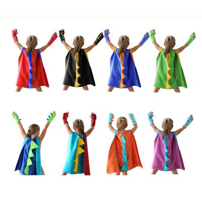 China Funny Polyester Halloween Costumes Dinosaur Cosplay Cape Superhero Capes Birthday Party Cape For Kids for sale