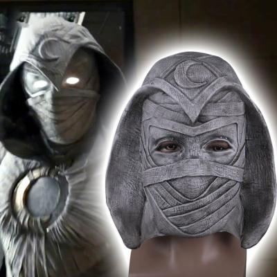 China Moon Knight Mask Superhero Movie Cosplay Latex Helmet Halloween Masquerade Party Costume Props for sale