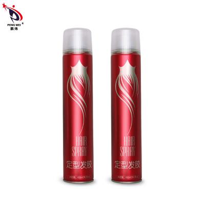 China Tinplate Quick Dry Hair Spray Invisible Finishing Hair Holding Spray Custom Logo for sale