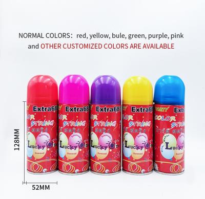 China Safe Colorful Crazy Silly String Spray Halloween Pranks Non Flammable zu verkaufen