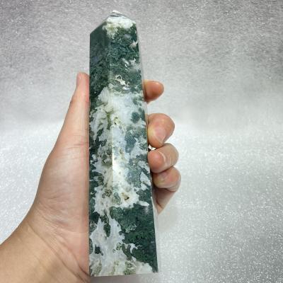 China Wholesale Bulk Natural Crystal Stone Water Green China Quartz Crystal Tower Grass For Decoration for sale