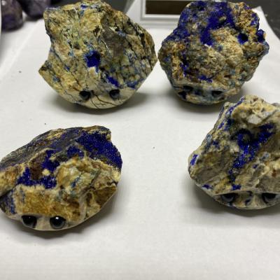 China Health care institutes high quality wholesale and retail azurite hedgehog feng shui stone decorations for sale