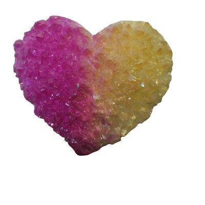 China China wholesale and retail high quality heart crystal color candy label feng shui mineral stone for sale