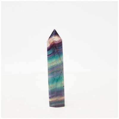 China China Crystal Fengshui Colorful Natural Polishing Fluorite Pillars Wholesale Bulk For Decor for sale