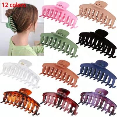 China Fashion Factory Salon Hair Care Products Wholesale Women Hair Claw Clips Large 4.3Inches Non-slip Girls Claw Hair Clips for sale