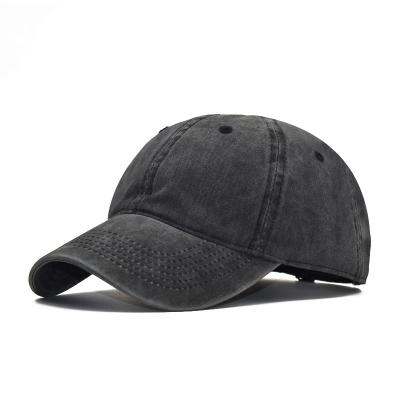 China breathable & Waterproof 2021 High Quality Men Washed Cotton Baseball Cap Women Vintage Snapback Hat Trucker Adjustable Outdoor Hats Black Bone Dad Hat for sale