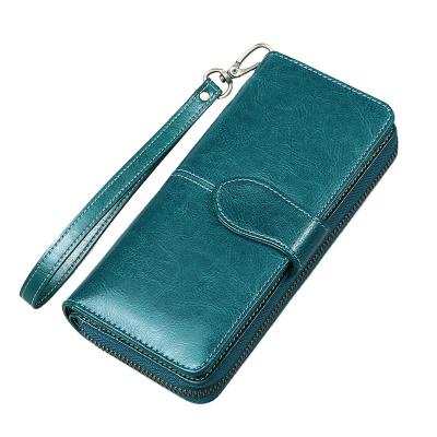 China Waterproof 2021 Wholesale Custom Long Clutch Bag Woman Ladies Purse Leather Wallet for sale