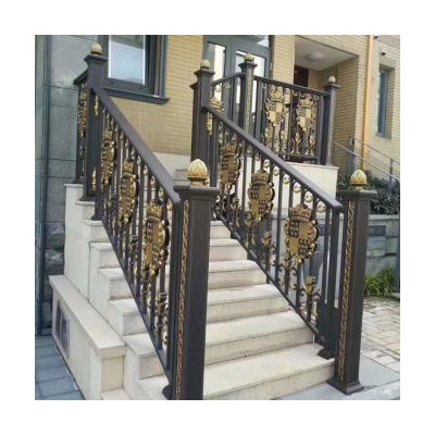 China Modern direct factory sale gold color brass case indoor stair railing for sale