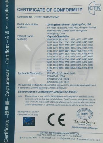 CE - Zhongshan Shemei Lighting Co., Ltd.