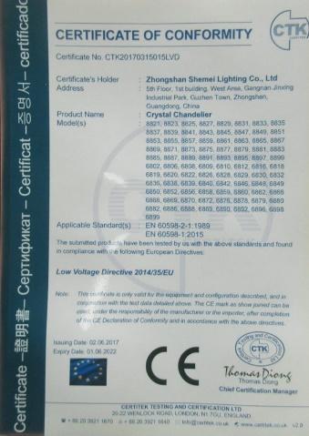 CE - Zhongshan Shemei Lighting Co., Ltd.