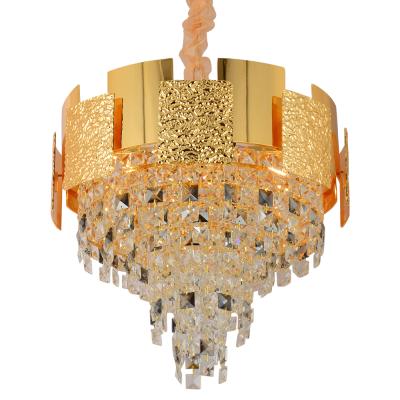 China Traditional Modern Minimalist Luxury Gold Crystal Chandelier Lighting Living Room Hotel Chandelier LED Crystal Chandelier for sale