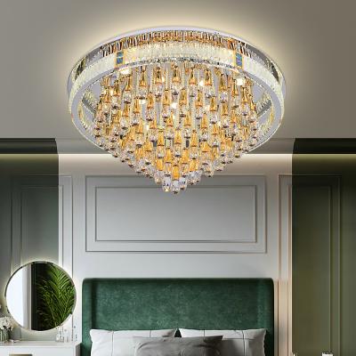 China Outdoor Mounted Modern Home Lighting Bedroom Living Room Round Ceiling Lamp Led Crystal Ceiling Light Led Ceiling Light for sale