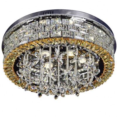 China Three Colors LED Modern Luxury Fancy Flush Mount Crystal Ceiling Lights For Indoor Decoration Lampshade Ceiling for sale