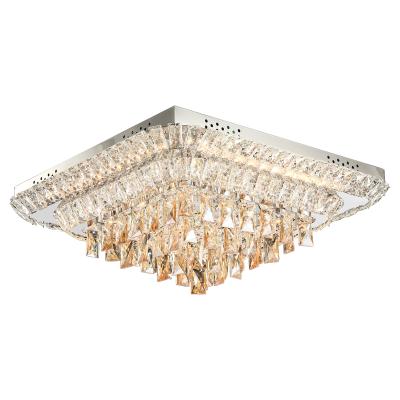 China Wholesale Rectangular Bestselling Lighting Bedroom Suspended Ceiling Lamp Hall Leaded Crystal Ceiling Lamp for sale