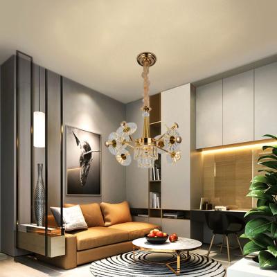 China Modern Simple Light Luxury Indoor LED Chandelier Restaurant Bedroom Lobby Cheap Crystal Chandelier for sale