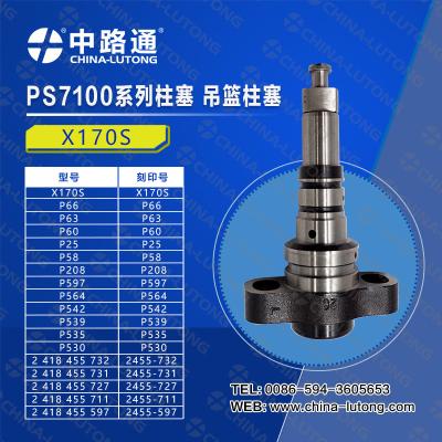 China High quality X170S PS7100 Type Plunger plunger and barrel in fuel injection pump en venta