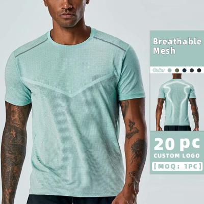 China Quick Dry Anti-Wrinkle Plus Size Mens Sports T-shirts Running Training Tops Breathable Fitness Loungewear for sale