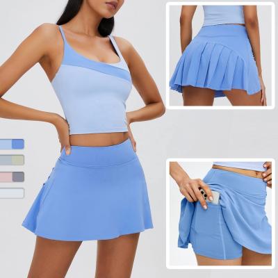 China SKIRTS custom factory quick dry two piece sports wear set tennis skirts for women sportswear for sale