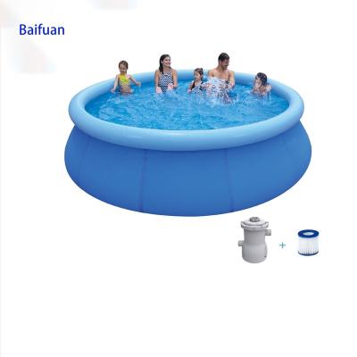 China Outdoor Wear Resistant Round Inflatable Pool Round Indoor Pool With Tear Resistant Wear Resistant Skin Friendly Thick PVC for sale