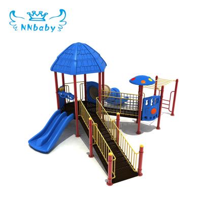 China What You Need What We Design NNbaby Combined Plastic Kids Slides Outdoor Garden Playground Equipment For Preschool Adventure Park for sale