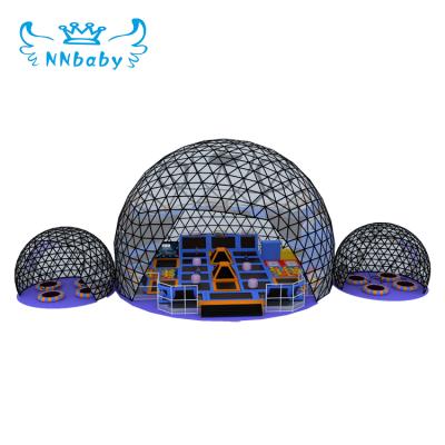 China Nannan Multifunctional Trampoline Park Indoor Children's Round Trampoline With Fences Shopping Mall Playground For Kids for sale