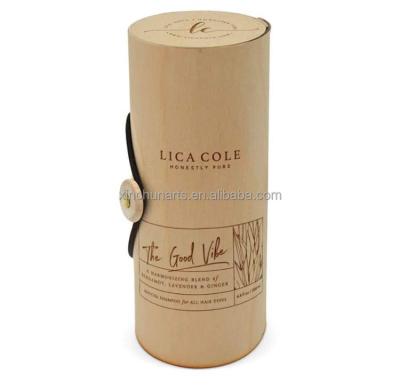 China Cylinder wood birch veneer boxes/wooden birch veneer wine box/flexible wood veneer gift boxes for sale