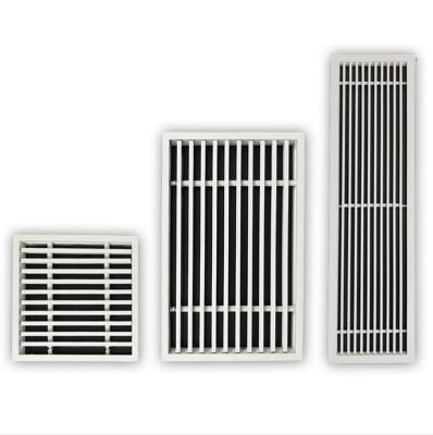 China Removable Blade HVAC System Canopy Logs Aluminum Linear Ducts Air Grate Bar Grille for sale