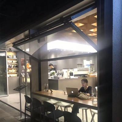 China New style cafe milk tea shop villa window modern vertical aluminum alloy folding window for sale