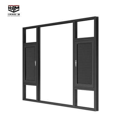 China Slim Aluminum Profile Swing Windows And Wooden Door And Door Casement Color Aluminum Window Windows for sale