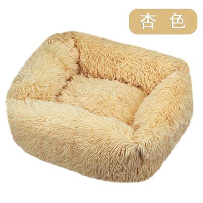 China Viable Supplies of Teddy Cat Nest Square Kennel Pet Mat Cat Bed Dog Bed Winter Plush Pet Bed Pet for sale