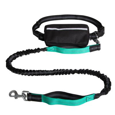 China Durable Durable Hand Free Dog Leash With Pocket For Running Waist Bag With Running Belt Dog Leash Outdoor Dog for sale