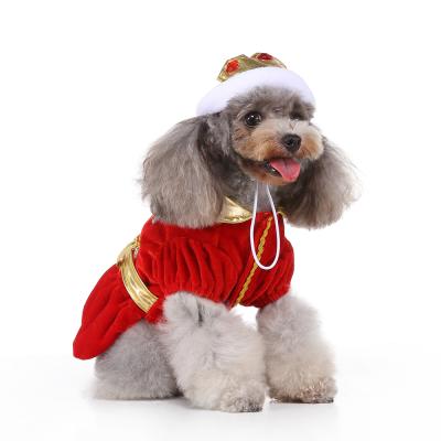 China New Christmas Santa Claus With A Viable Winter Lovely Style Of Christmas Costume Clothing Hat Set Red Dog for sale