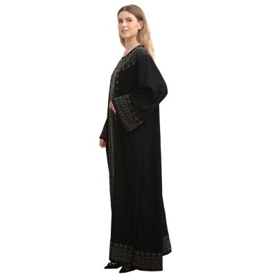 China African Arab Clothing Thobe Long Sleeve Drilling Chiffon Dress Casual Dress Hot Muslim Muslim Maxi Dresses Elegant Loose Robe Abaya for sale