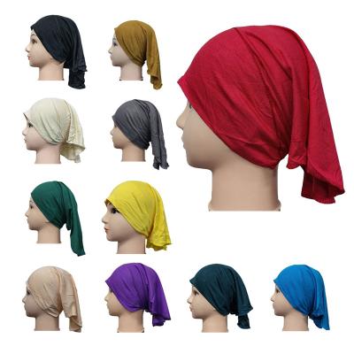 China Islamic Muslim Elastic Stretch Tank Top Cotton Turban Hijab Hat Hijab Hat Inner Night Sleep for sale