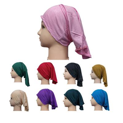 China Simple Underscarf Islamic Hats Cotton Inner Hijab Tank Top Covers Tube Hood Muslim Hat For Women for sale