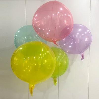 China New 22 Inch Clear Crystal Color 22 Inch 4D Ball Around Foil Balloon Party Decoration Bobo Balloon Wholesale for sale