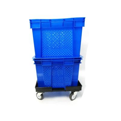 China Stackable plastic crates heavy duty 50kg nestable plastic basket in shandong for sale